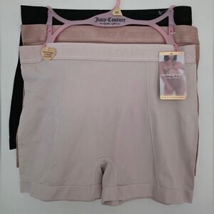 Juicy Couture Seamless Shaping Shorts - 3 Pack Plus Size 2X